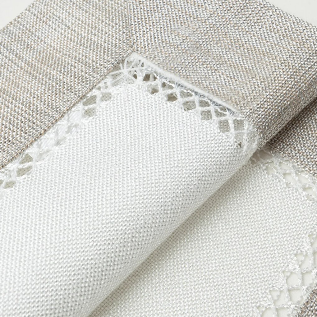 SADA 4 KS PRESTIERANIE NA STÔL EMMA 30X40 CM BIELY