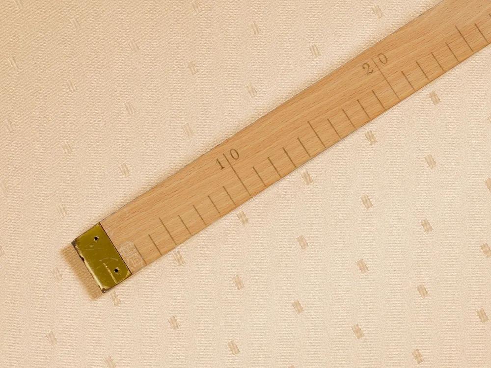 Biante Dekoračný záves TF-085 Obdĺžničky na béžovom 150x150 cm