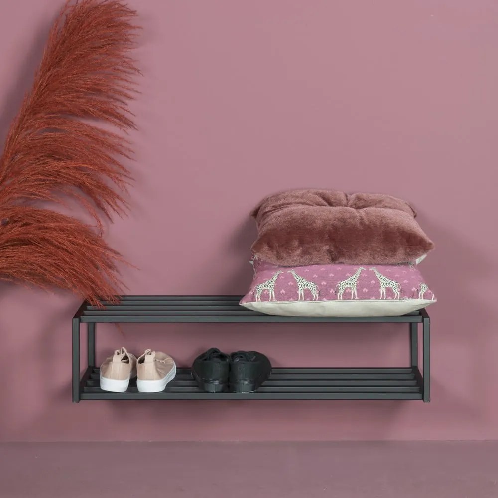 Čierny kovový stojan na topánky School – Spinder Design