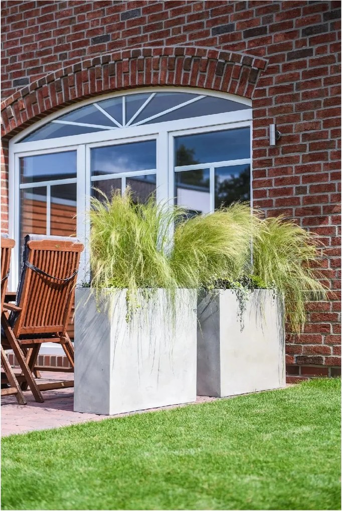 Kvetináč ELEMENTO, sklolaminát, šírka 88 cm, betón design