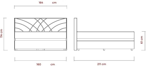 Čalúnená posteľ GINA 160x200 cm s matracmi a úložným priestorom, béžová
