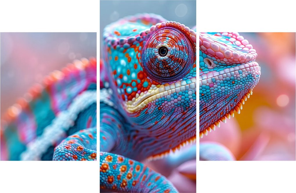 Obraz - Sfarbený chameleón (90x60 cm)