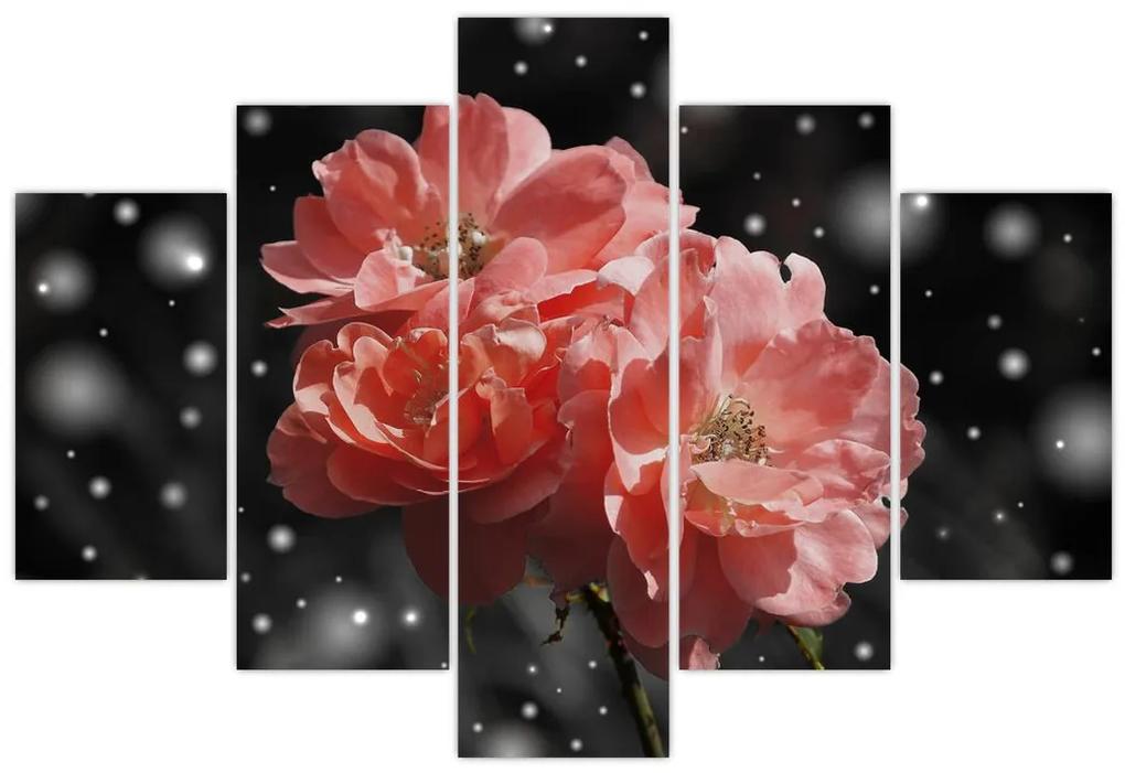 Obraz ružovej kvetiny (150x105 cm)