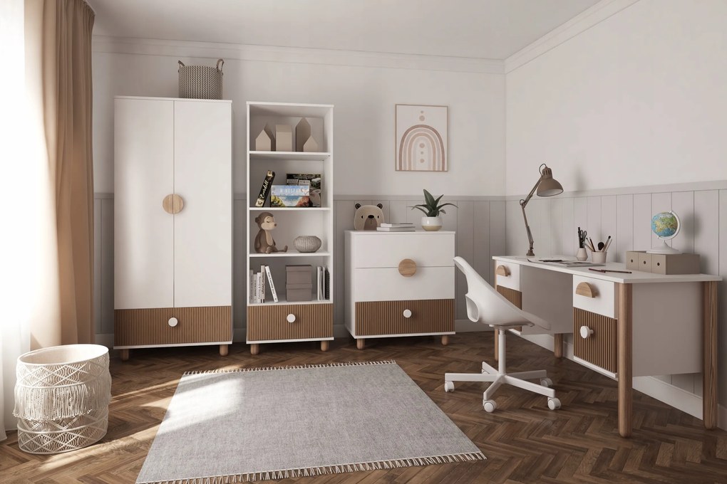 Regál LOFT, biely