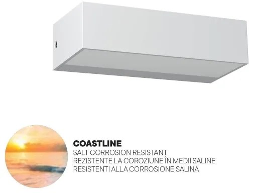 Redo 90372 - LED Vonkajšie nástenné svietidlo LAMPRIS LED/9,5W/230V IP65 biela