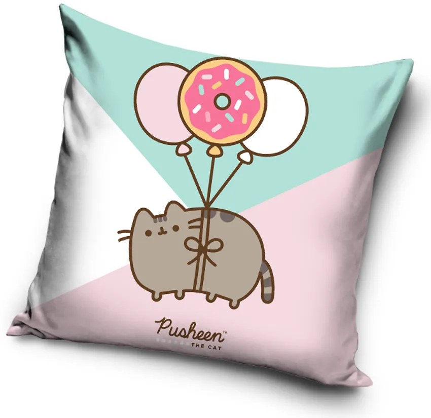 Carbotex Obliečka na vankúšik 40x40 cm - Mačička Pusheen Kurz lietania