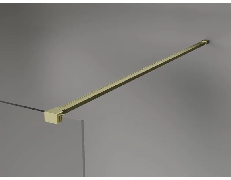 Mexen, Mexen Kioto-X sprchová stena 80 x 200 cm, priehľadná 10 mm, zlatý kartáč - 800-080-101-55-00-X