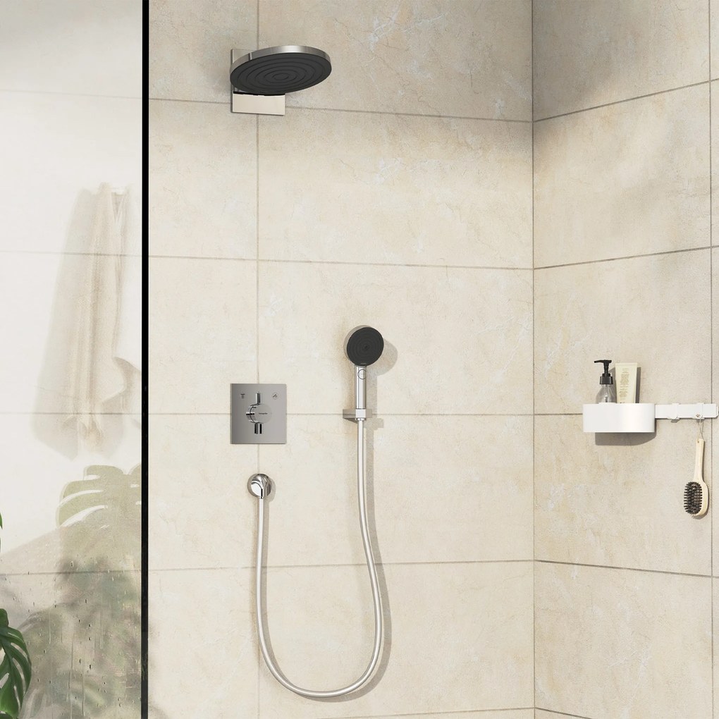 Hansgrohe DuoTurn E, batéria pod omietku pre 2 spotrebiče, chrómová, HAN-75417000