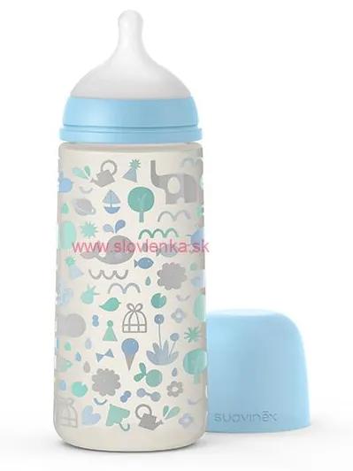 SUAVINEX - dojčenská fľaša 360 ml L memories - modrá