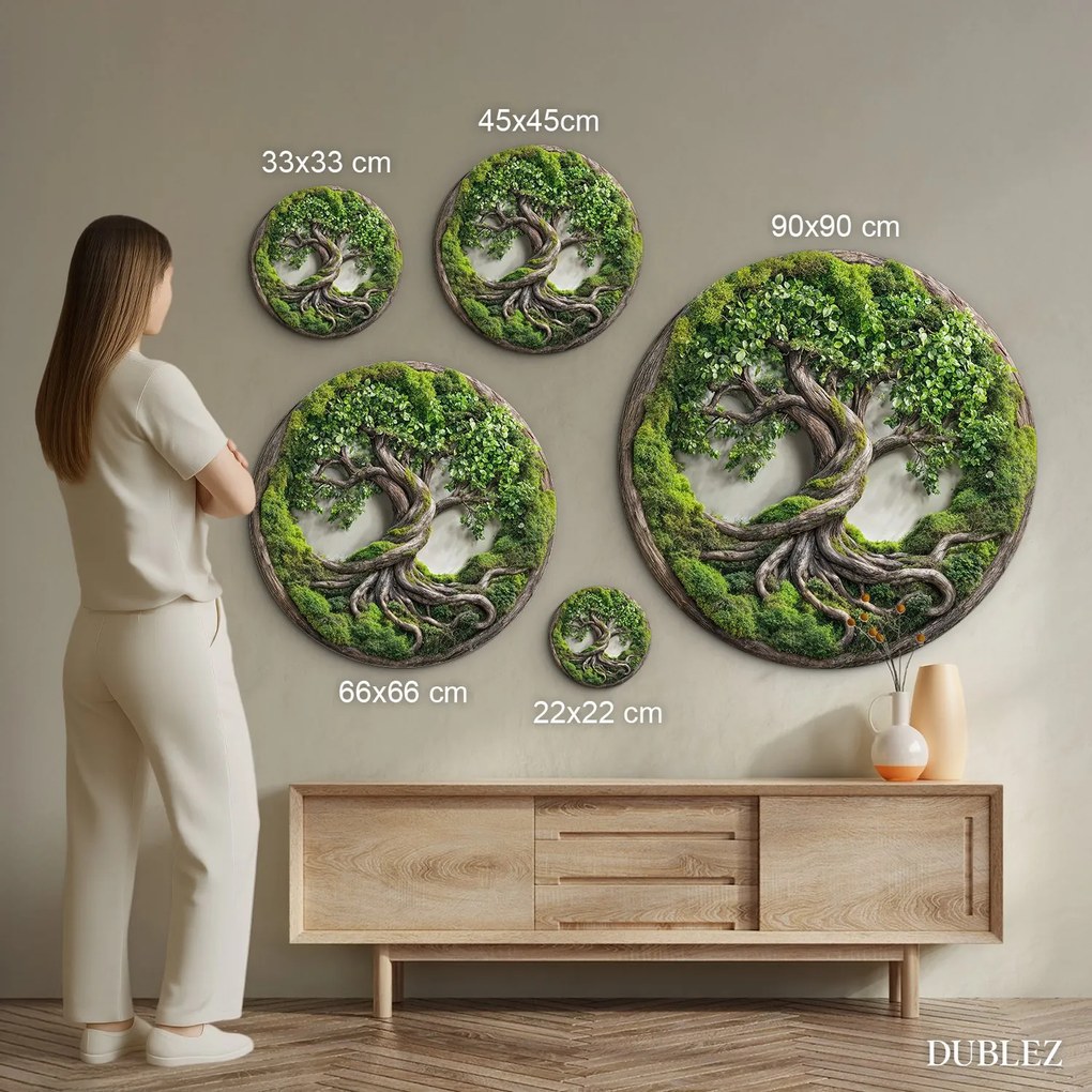 DUBLEZ | Machový strom života - Luxusná imitácia na dreve