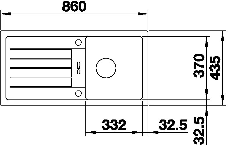 Granitový drez Blanco FAVUM 45 S biela