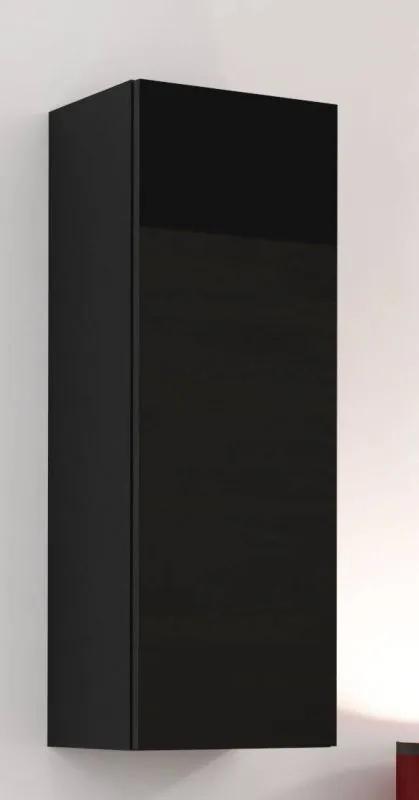 Závesná skrinka Cama VIGO 90 PLNA čierny mat/čierny lesk