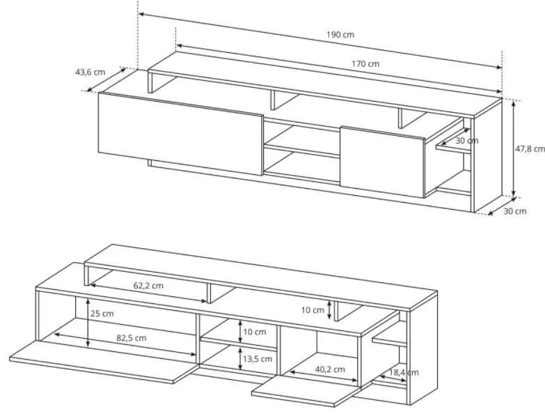 OBÝVACIA STENA / ZOSTAVA LEANDER DUB GRANDE / BIELA