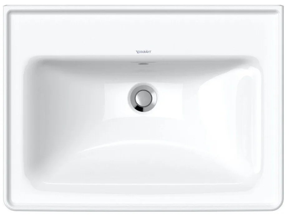 DURAVIT D-Neo umývadlo na skrinku bez otvoru, s prepadom, 650 x 480 mm, biela, 2367650060