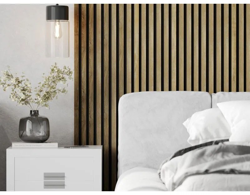 Mexen Lam-F, akustické stenové lamely 275 × 31,5 cm, filc 6 mm, dub medový, S105-275317-2812-066