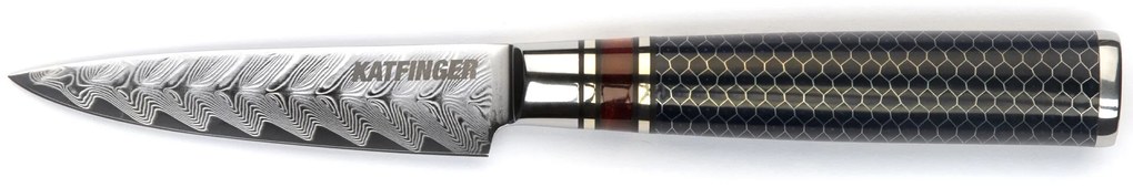 KATFINGER | Damaškový nůž na zeleninu 3,5" (9cm) | Resin | KF307