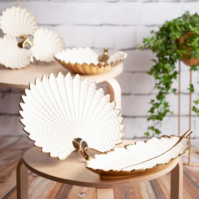 Dekoračný podnos HIRAL 3 01 modrý / zlatý