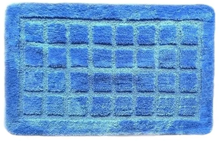 Kúpelňová predložka kocka Modrá 50x80 cm TiaHome