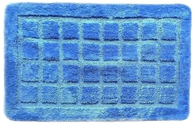 Kúpelňová predložka kocka Modrá 50x80 cm TiaHome