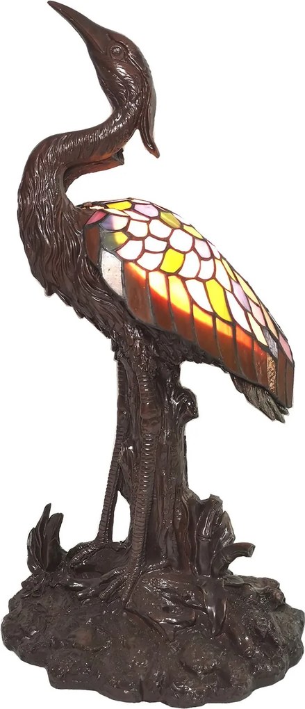 Vitrážové stolná lampa Tiffany Pélican - 21 * 21 * 53 cm E14 / max 1 * 25W