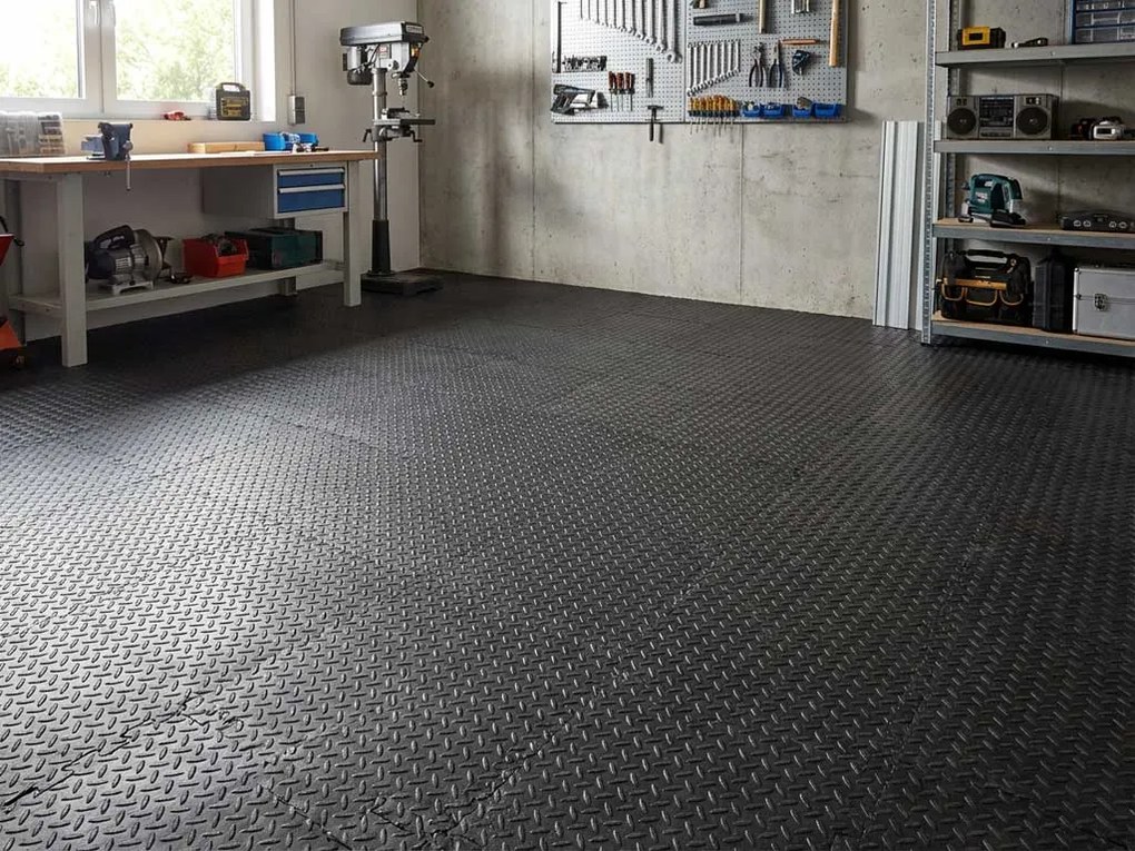 Gumová dlaždica Alfa 30 x 30 cm, čierna MHEU5100330