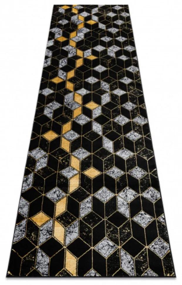 Kusový koberec Jón čierny 2 atyp 60x200cm