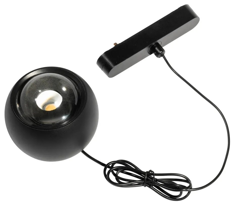 Moderné závesné svietidlo čierne pre 1-fázový koľajnicový systém vrátane LED - Magnetic Lance