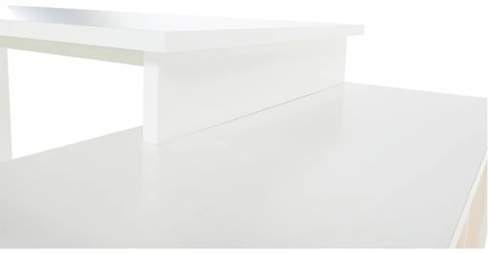 Kondela Písací stôl, biela/sivá, DALTON 2 NEW VE 02