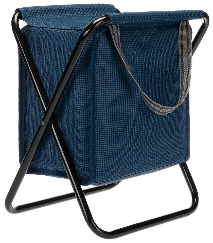 anndora Kempingová stolička s chladiacou taškou - Tmavo-modrá TW-16036-291