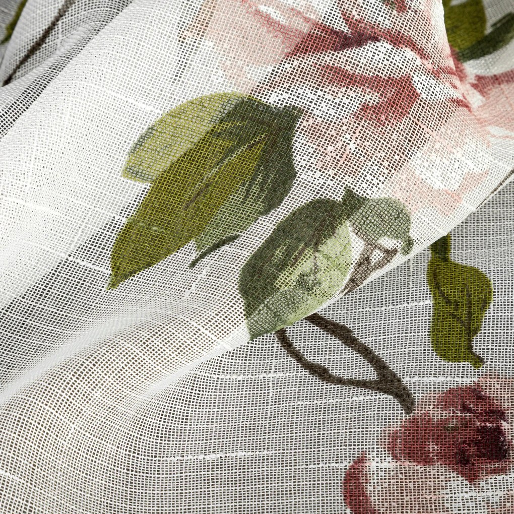 ZÁVES NA KRÚŽKOCH RUTH 135X250 CM KVETY