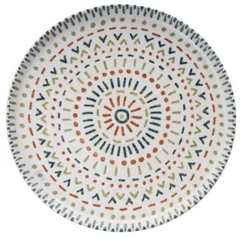 12-dielna pestrofarebná jedálenská súprava z porcelánu