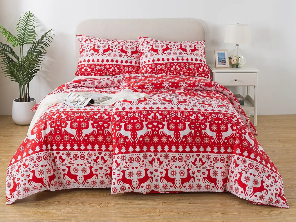 XPOSE® Predĺžené flanelové obliečky MERRY CHRISTMAS DUO