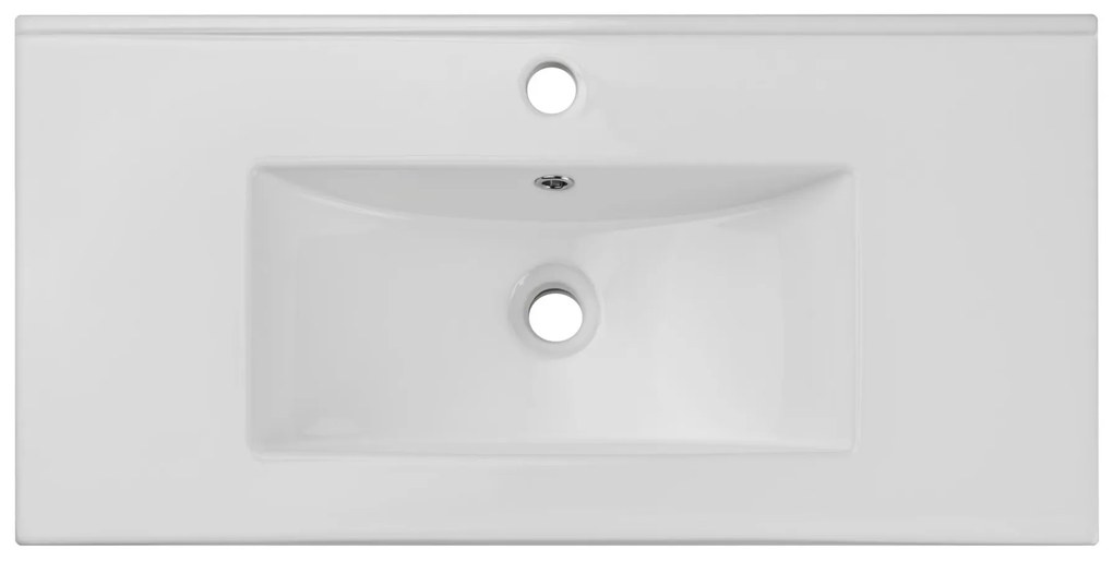 Zápustné kúpeľňové umývadlo Dance 80 cm biele