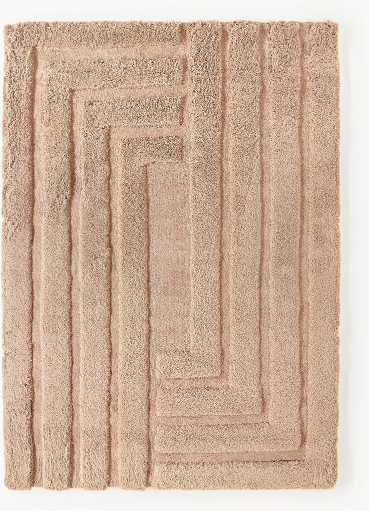 Koberec's vysokým vlasom a reliéfnou štruktúrou Genève