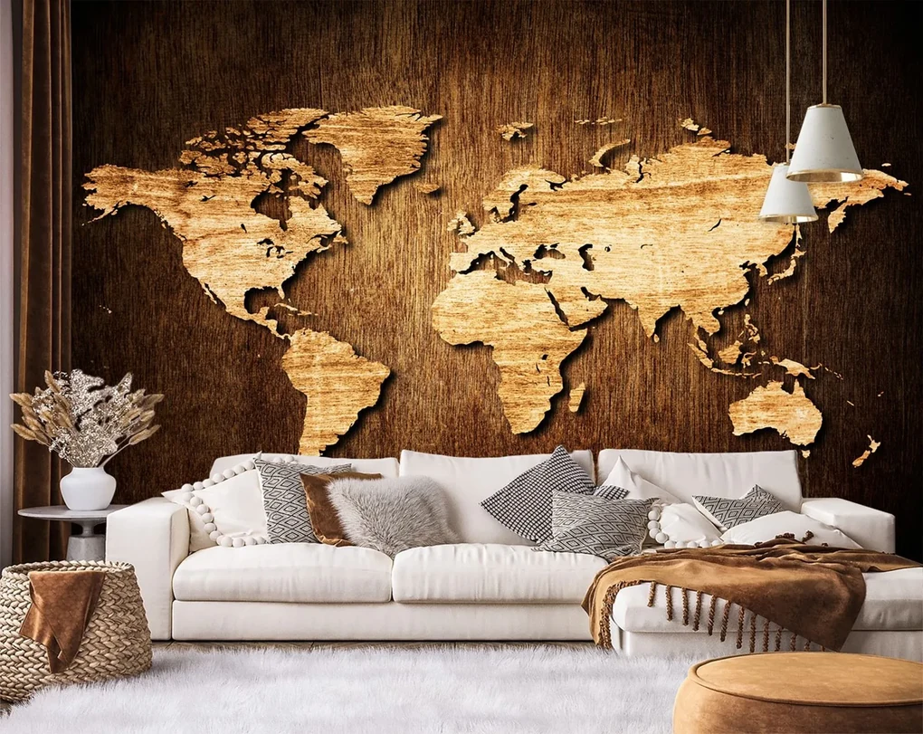 Gario Fototapeta Mapa sveta Materiál: Vliesová, Rozmery: 400 x 280 cm