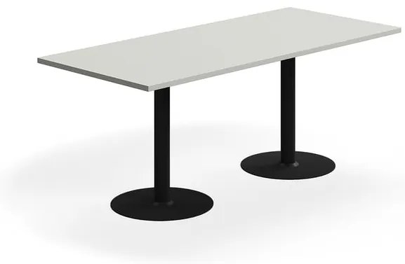 Stôl VERTICUS, 1800x800x720 mm, svetlošedá/čierna