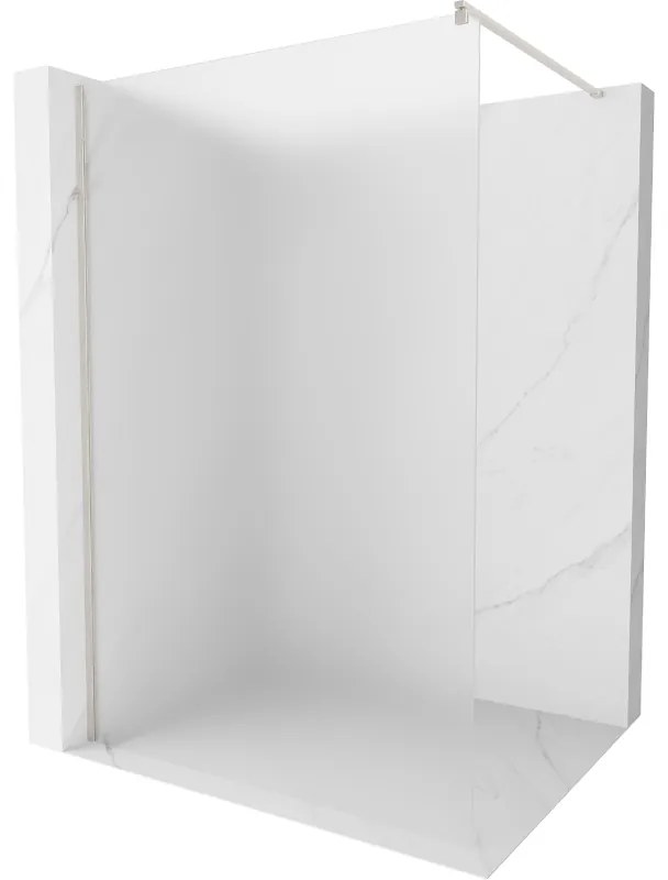 Mexen Kioto, sprchová zástena Walk-In 100 x 200 cm, 8mm sklo námraza, brúsená oceľ profil, 800-100-101-97-30