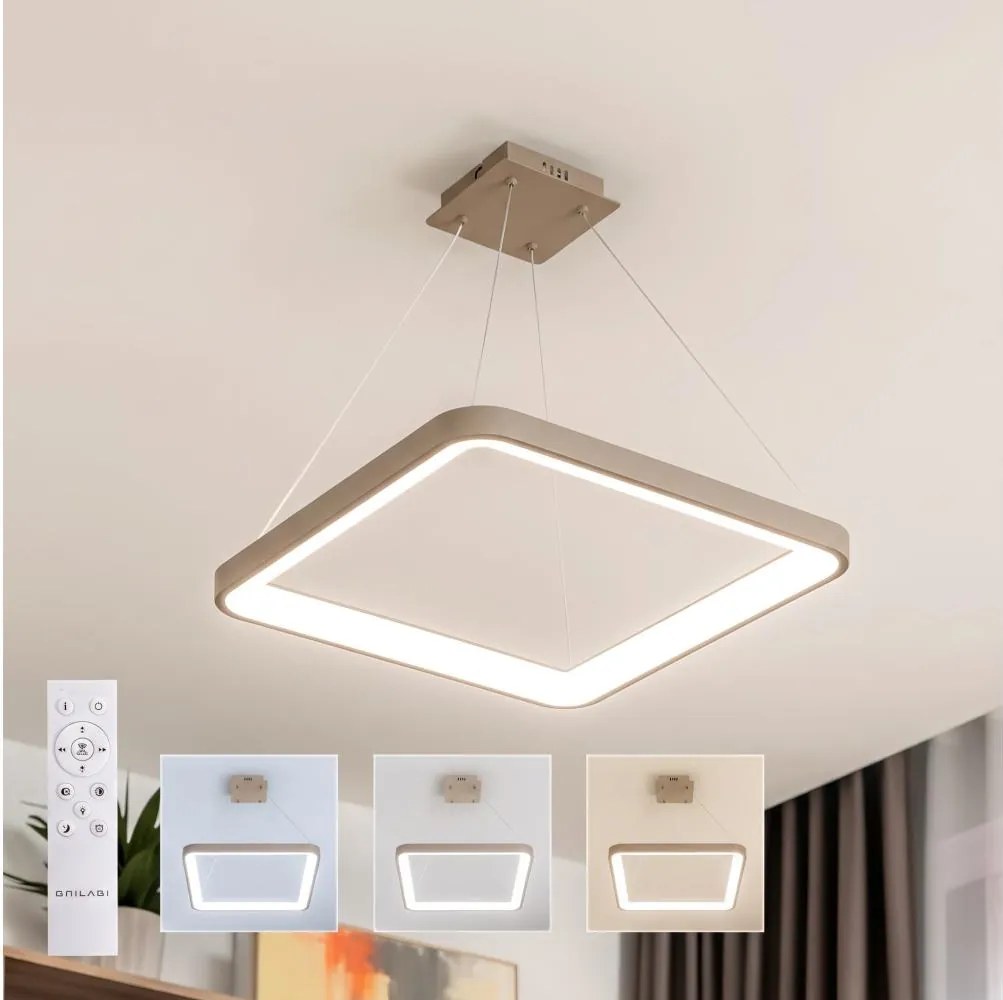 BRILAGI - LED Stm luster na lanku FALCON SLIM LED/50W/230V 50x50 cm béžová + DO