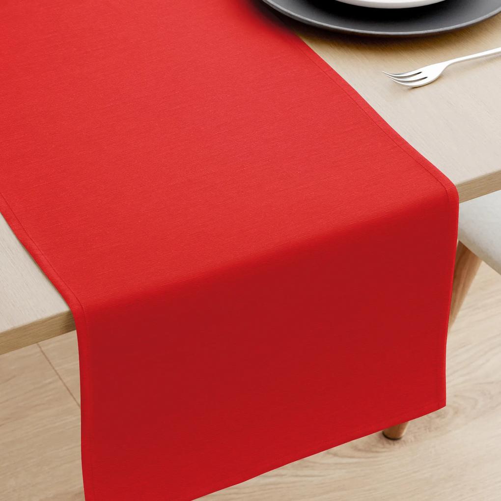 Goldea behúň na stôl loneta - červený 20x160 cm