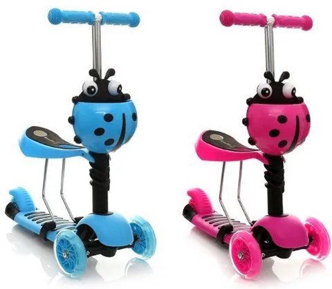 Ricokids Buggy fialová beruška + Darček Svietiaca lampička zajačik