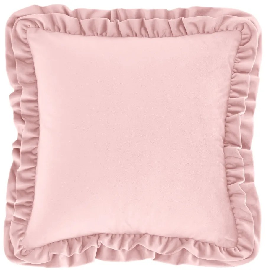 Zamatový dekoračný vankúš 43x43 cm Velvet Double Frill – Catherine Lansfield