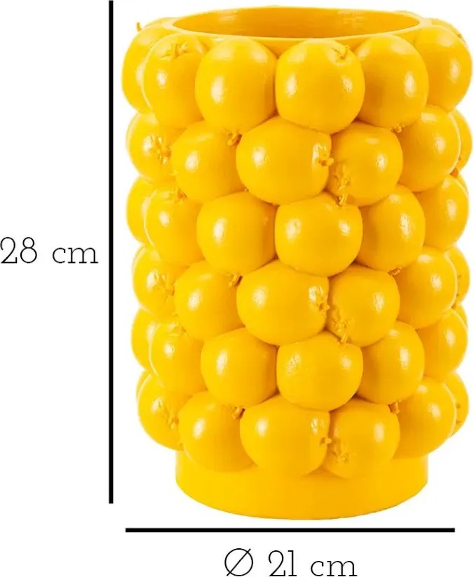 Váza Citróny 28 cm žltá