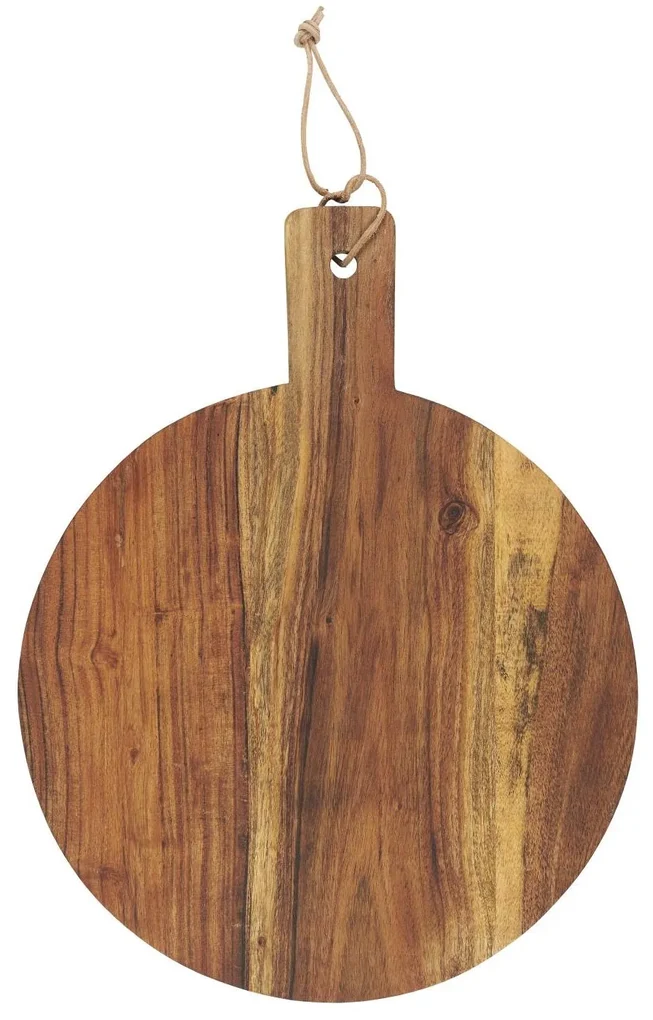 IB Laursen Drevená okrúhla doska s rukoväťou OILED ACACIA WOOD