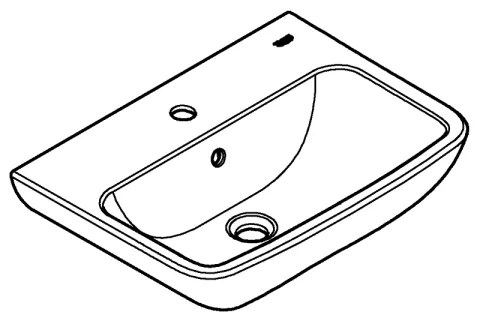 GROHE 39949000 - Umývadlo START EDGE 550 × 400 mm keramika/biela