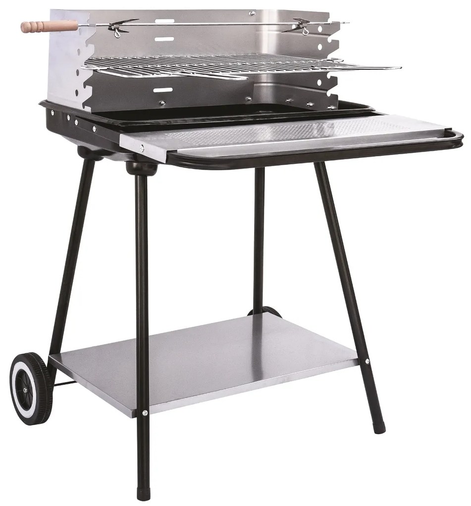 Záhradný gril MIR-404 - čierna / chróm