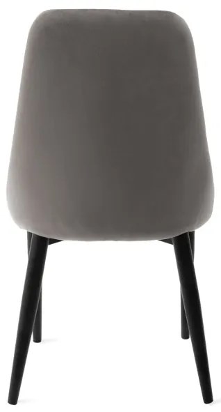 Jedálenská stolička LOUIS QUILTER zamatová sivá 849010