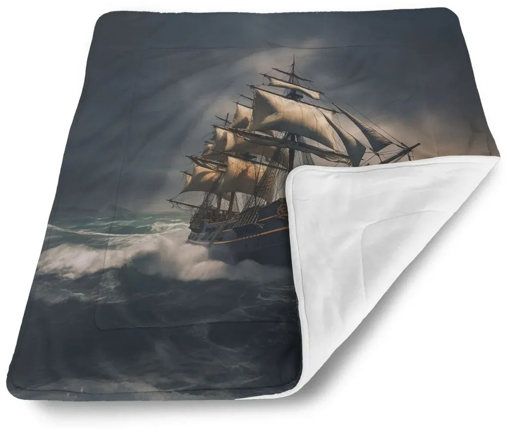 Sablio Deka pre bábätko Plachetnica v rozbúrených vodách - 90x120 cm