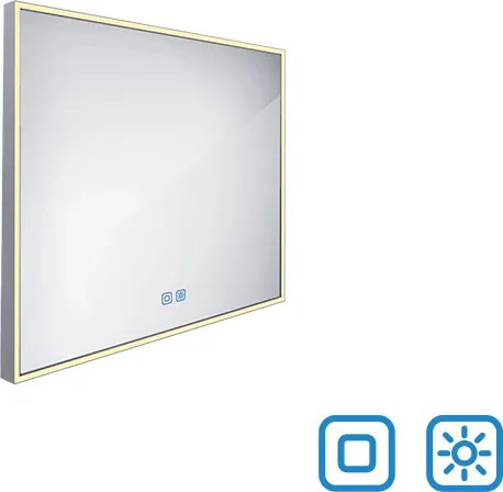 Nimco LED zrkadlo 80 x 70, dotykový senzor OBDĹŽNIKOVÁ - OSTRÉ ROHY - ZP 13003VX