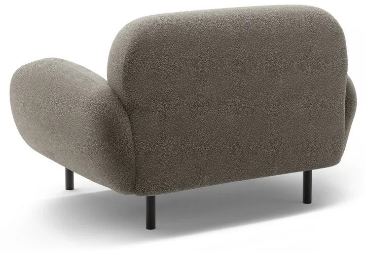 Sivé kreslo z textílie buklé Poppy – Micadoni