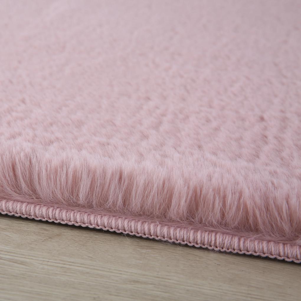Ayyildiz Kusový koberec POUFFY 5100, Ružová Rozmer koberca: 60 x 110 cm